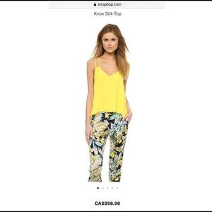 PARKER Knox 100% Silk Red/Orange Strappy Top